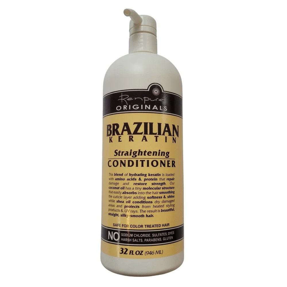 Renpure Originals Brazilian‎ Keratin Straightening Conditioner 32 oz